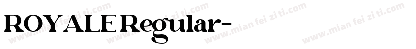 ROYALE Regular字体转换